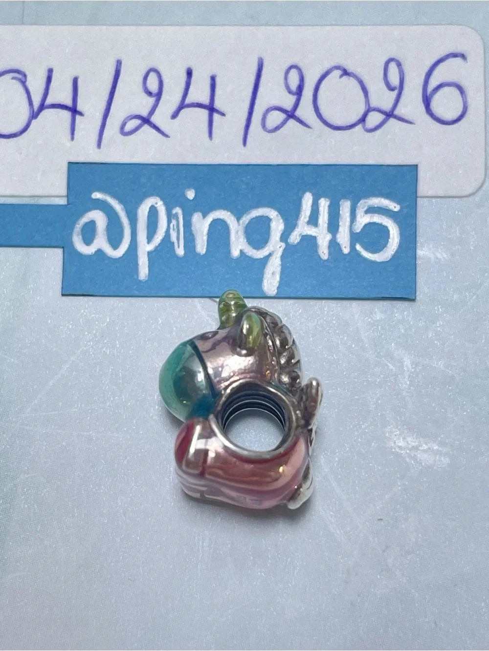 Pandora Colorful Rainbow Bruno the Unicorn Charm - Picture 7 of 12